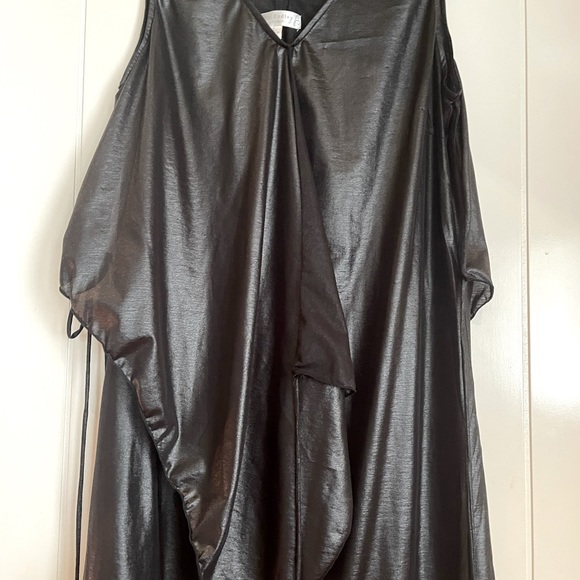 Boo Radley boho leather look dress/ties to adjust the look/style of dress S14 - Picture 6 of 14
